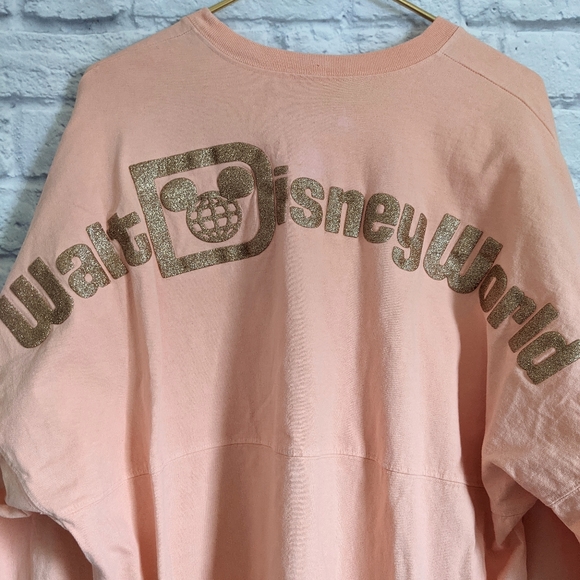Walt Disney World Spirit Jersey Rose Gold Peach XL Glitter Disney Parks Adult - Picture 5 of 8